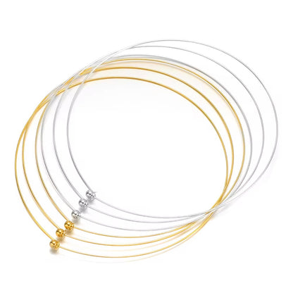 CN 369 Thick Wire loop chain 18k gold PVD plated 316 stainless steel (1 pc ) Anti tarnish ( 15cm )