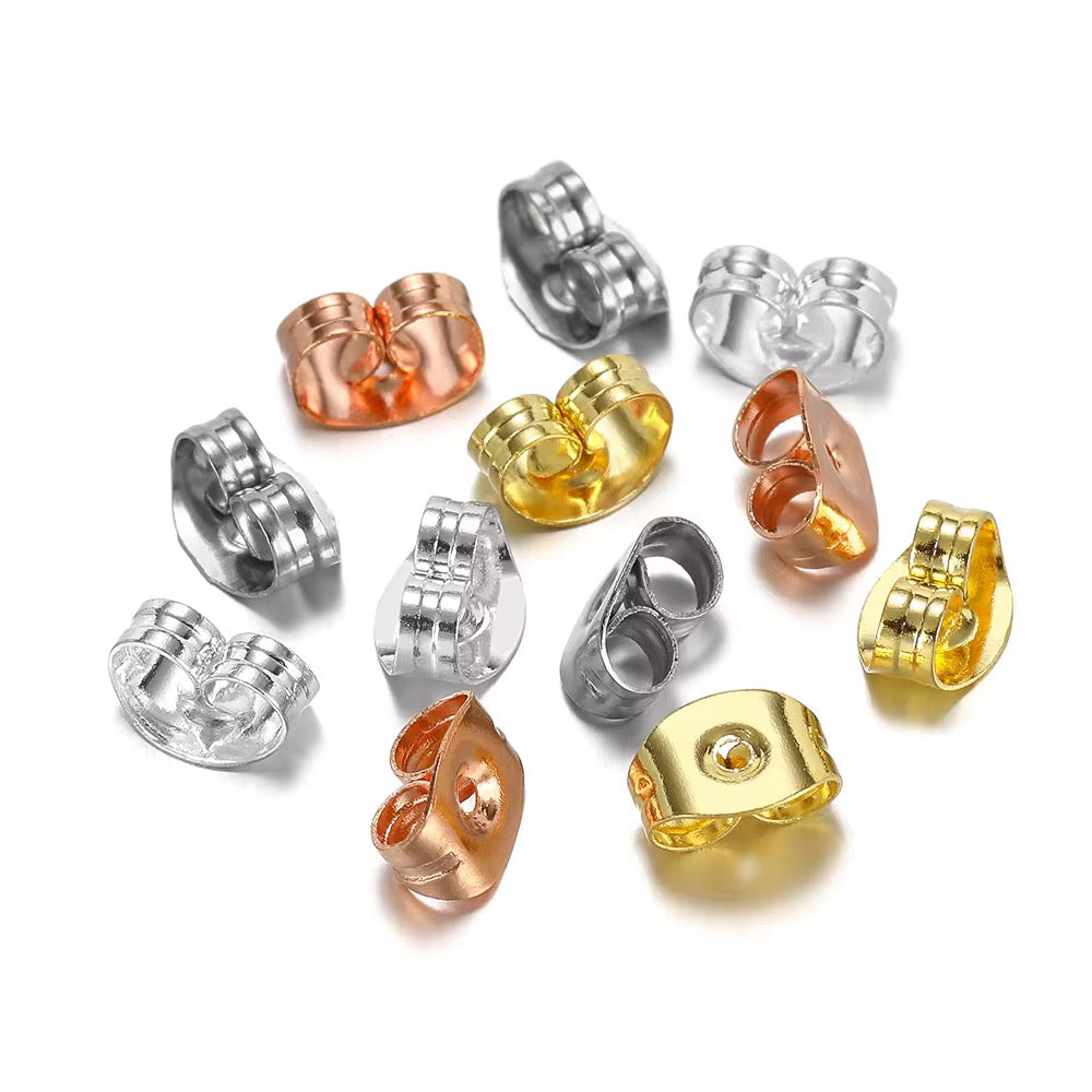 SS 2763 Ear stud Push Back ( 1 pc ) PVD plated