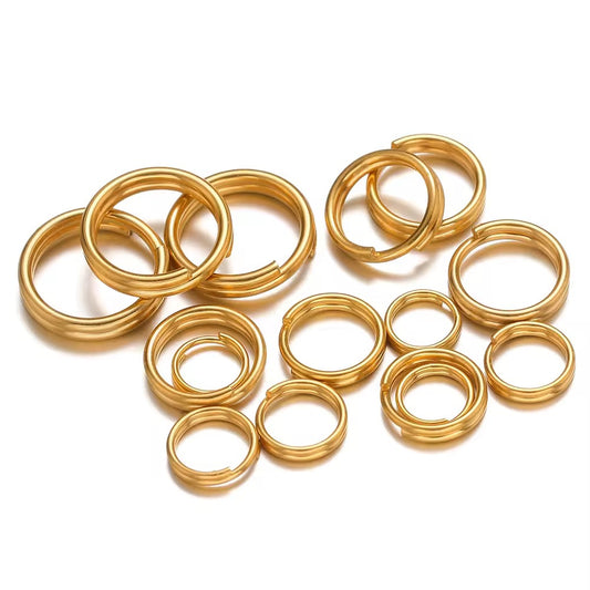 Double Loop Jumpring ( 1 pc ) 18k Gold PVD plated