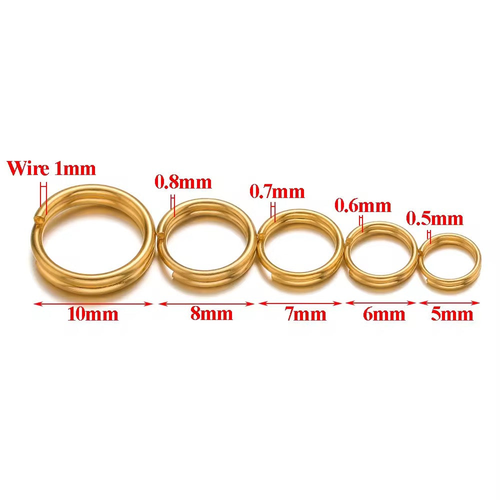 Double Loop Jumpring ( 1 pc ) 18k Gold PVD plated