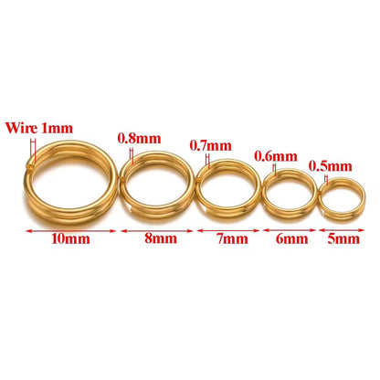 Double Loop Jumpring ( 1 pc ) 18k Gold PVD plated