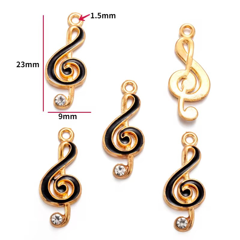SS 2764 Music Sign Enamel Charm ( 1 pc )