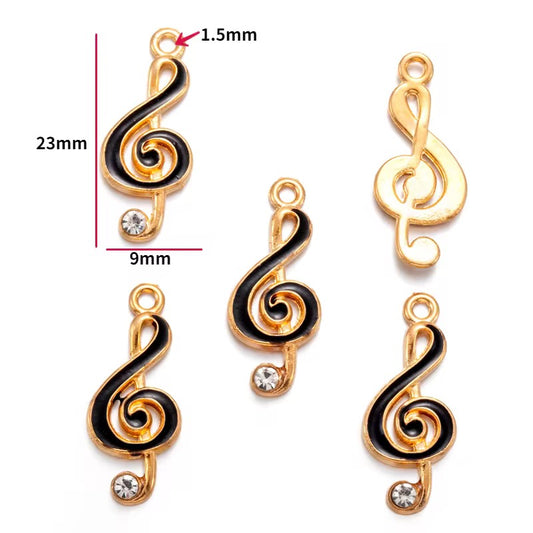 SS 2764 Music Sign Enamel Charm ( 1 pc )
