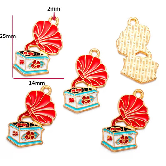 SS 2765 Trumpet Box Enamel Charm ( 1 pc )