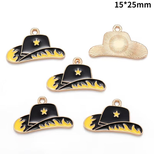 SS 2768 Cowboy Hat Enamel Charm ( 1 pc )