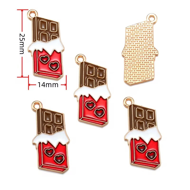 SS 2772 Chocolate Bar Enamel Charm ( 1 pc )