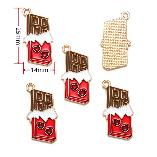 SS 2772 Chocolate Bar Enamel Charm ( 1 pc )