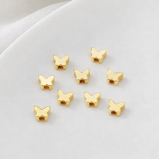 SS 1370 Butterfly Spacer bead 18k Gold plated ( 1 pc ) Anti tarnish ( 5*6 mm )