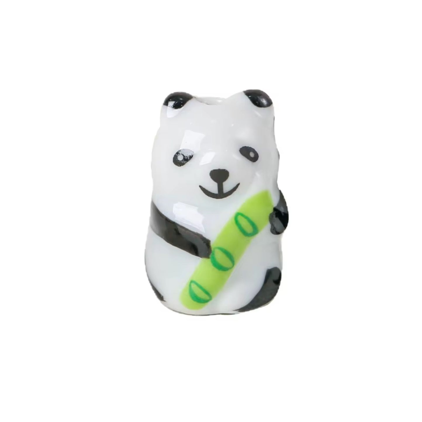 BBB 323 (c) Panda Ceramic Bead ( 1 pc ) Porcelian Ceramic ( 12:20 mm )