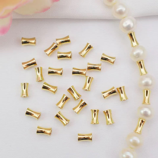 SS 2794 Tube Spacer bead 18k gold plated ( 1 pc ) Anti tarnish