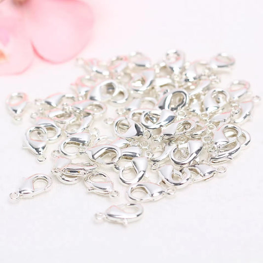 SS 2797 Silver plated lobster clasp ( 1 pc ) anti tarnish ( 12 mm )