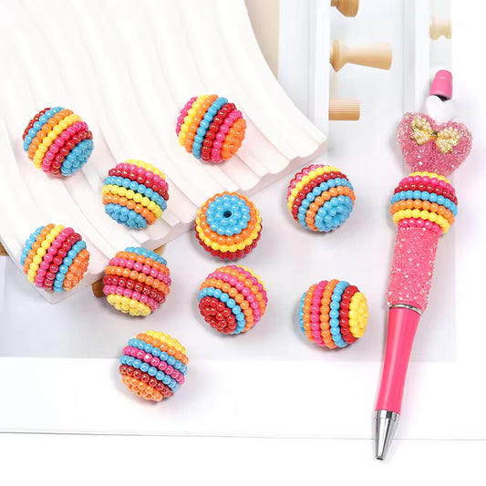 BBB 328 Rainbow Bead Shiny ( 1 pc ) UV Plated Acrylic ( 23 mm )