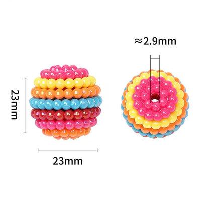 BBB 328 Rainbow Bead Shiny ( 1 pc ) UV Plated Acrylic ( 23 mm )