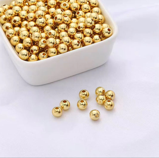 SS 2809 Round Spacer bead 18k Gold plated ( 1 pc ) Anti tarnish ( 2.5 mm )