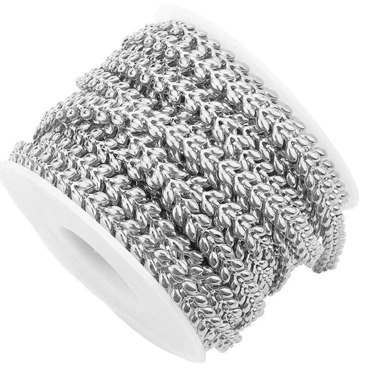 DIYS256 Leaf chain (1 pc ) Silver PVD