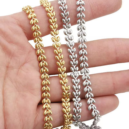 DIYS255 Leaf chain (1 pc ) 18k Gold PVD