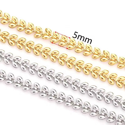 DIYS255 Leaf chain (1 pc ) 18k Gold PVD