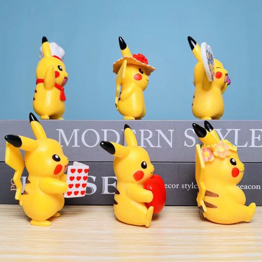 Pokemon Pika Heart chef Cartoon Anime figurines ( 1 pc ) Mystery box
