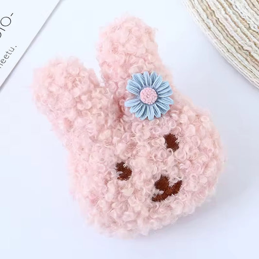 PK 75 Pink Bunny Cute Animal 3D Plush Toy Brooch ( 1 pc ) Imported Premium Quality