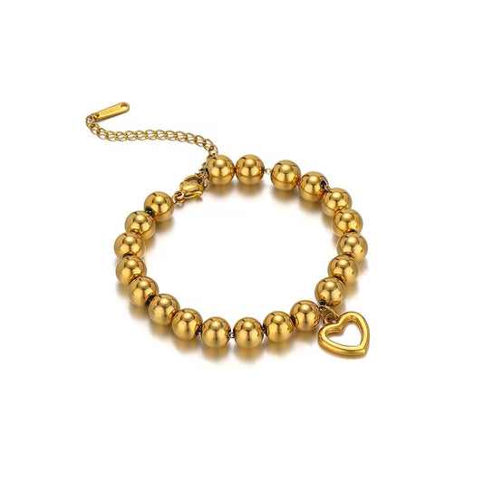 SS 2827 Round Spacer Bead 18k Gold PVD plated stainless steel ( 1 pc ) anti tarnish