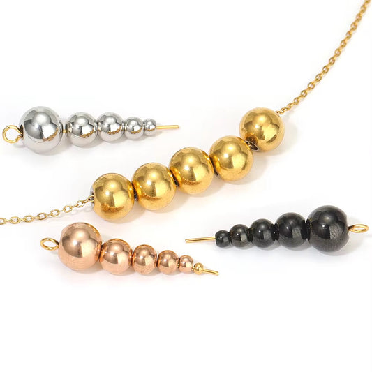 SS 2827 Round Spacer Bead 18k Gold plated stainless steel ( 1 pc ) anti tarnish
