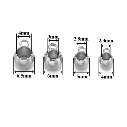 SS 2353 spacer bead with charm loop Silver plated Stainless steel ( 1 pc ) Anti tarnish