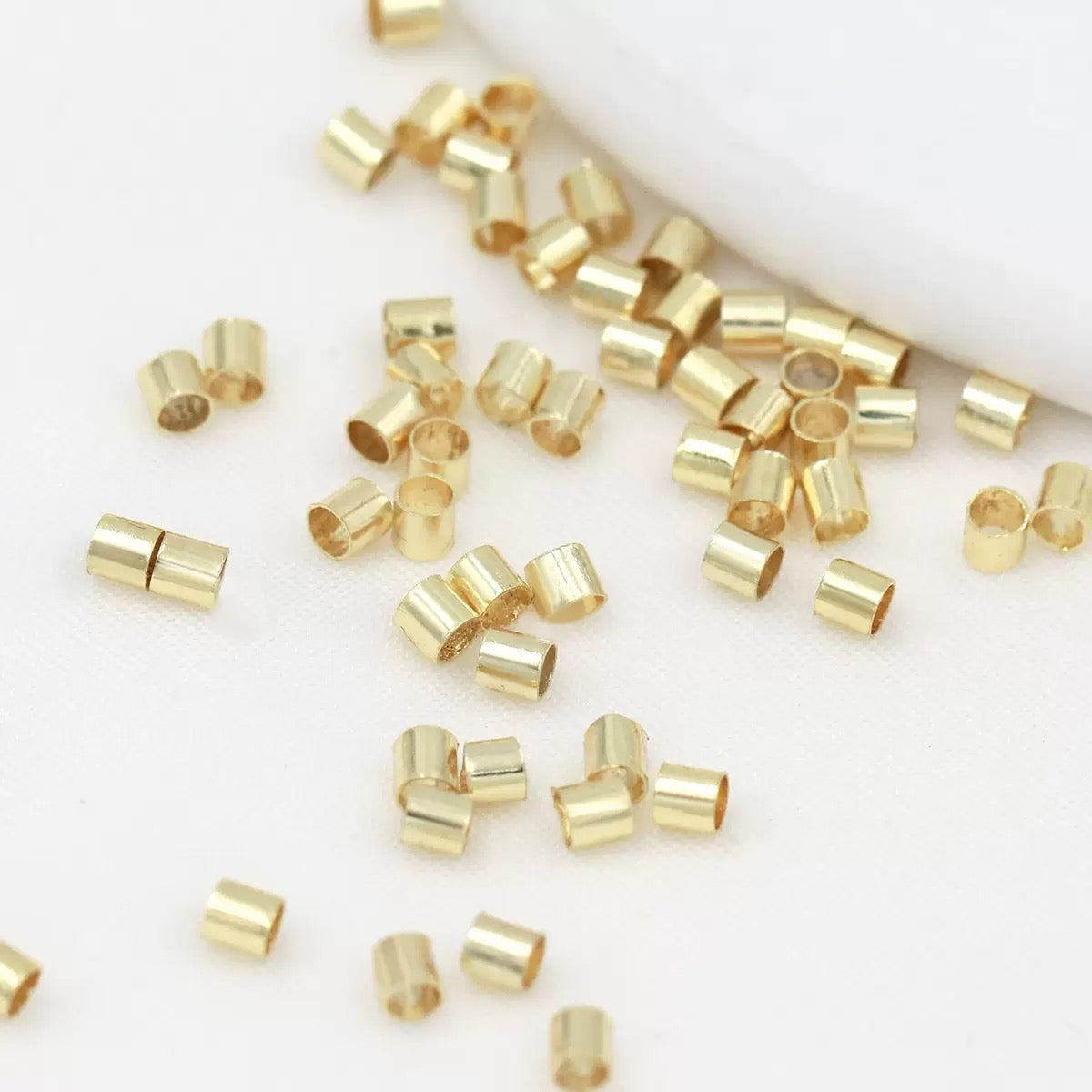 SS 3008 Crimp tube ( 1 pc ) 14k Gold