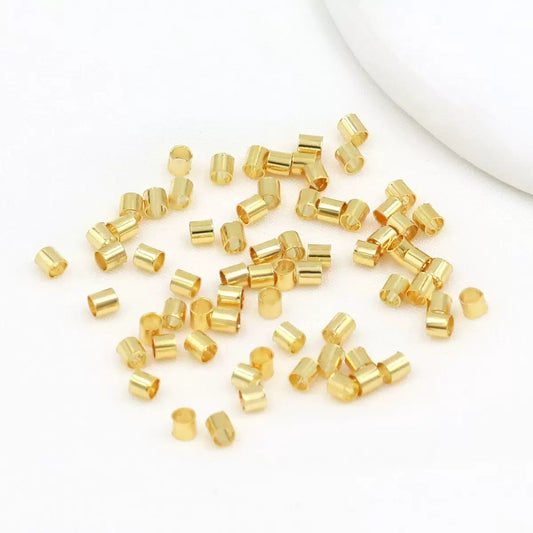 SS 3009 Crimp tube ( 1 pc ) 18k Gold