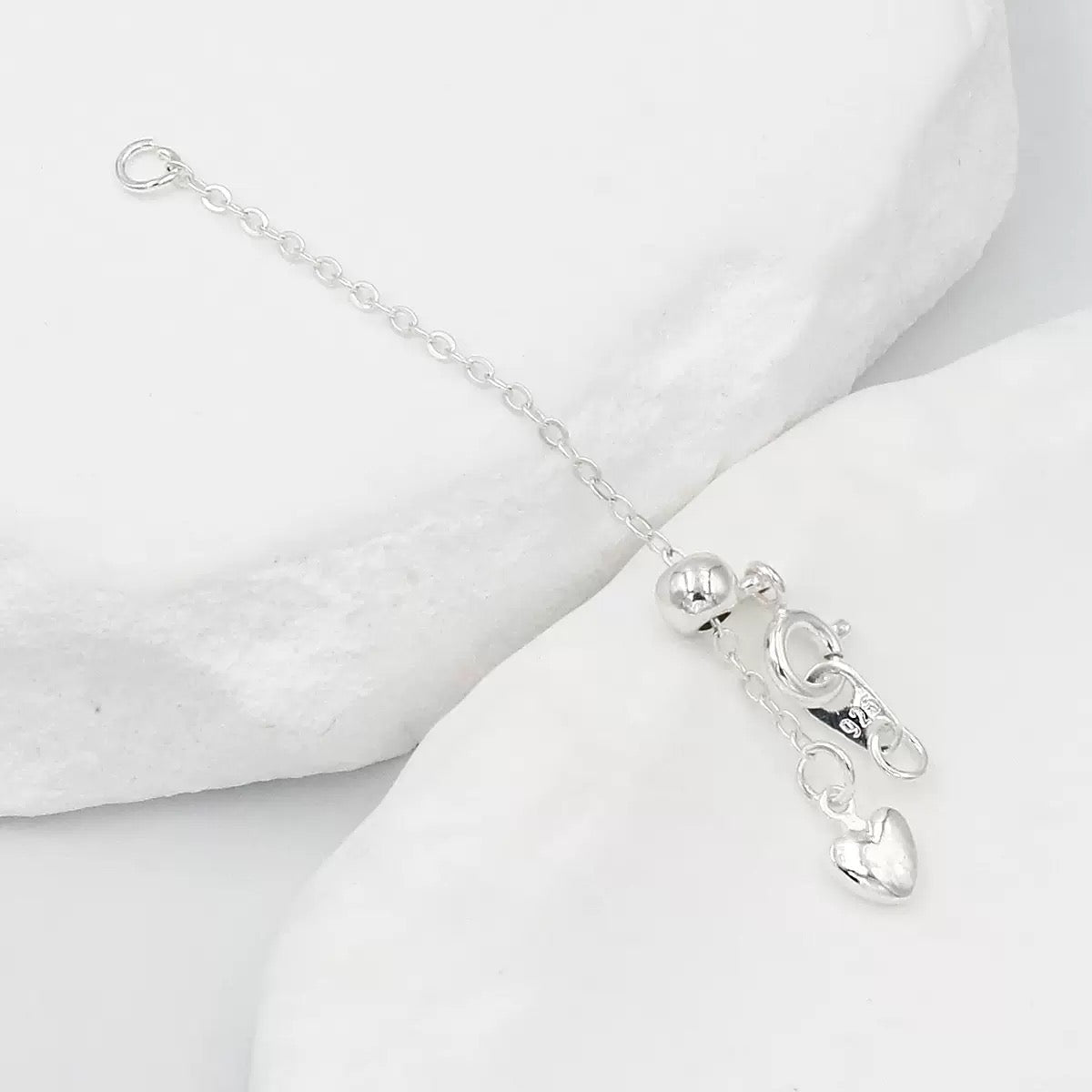 SS 3012 Bracelet adjustable extension ( 1 pc ) Silver plated