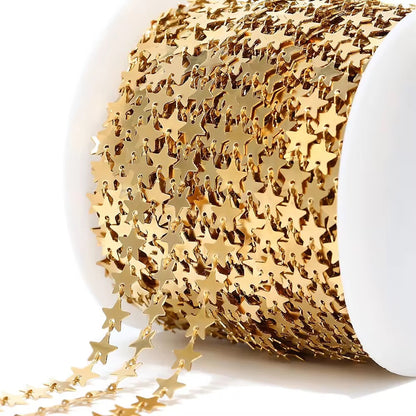 CN 63 Star link Chain 18k gold Stainless steel( 1 feet ) Anti tarnish