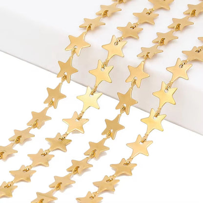 CN 63 Star link Chain 18k gold Stainless steel( 1 feet ) Anti tarnish