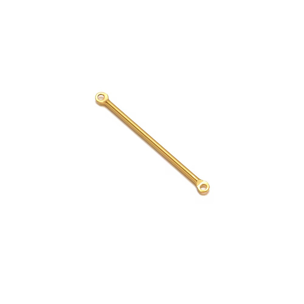 SC22G Bar Connector 18k Gold PVD plated 316 Stainless steel ( 1 pc ) Anti tarnish