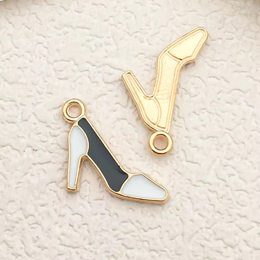 BBB 338 (a) Heel enamel charm ( 1 pc ) High quality shine ( 17:13 mm )