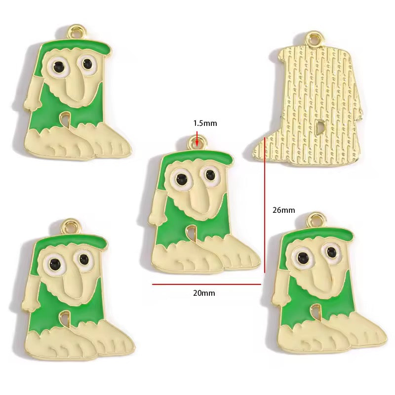 BBB 391 (g) Cartoon Enamel Charm ( 1 pc ) High Quality Shine
