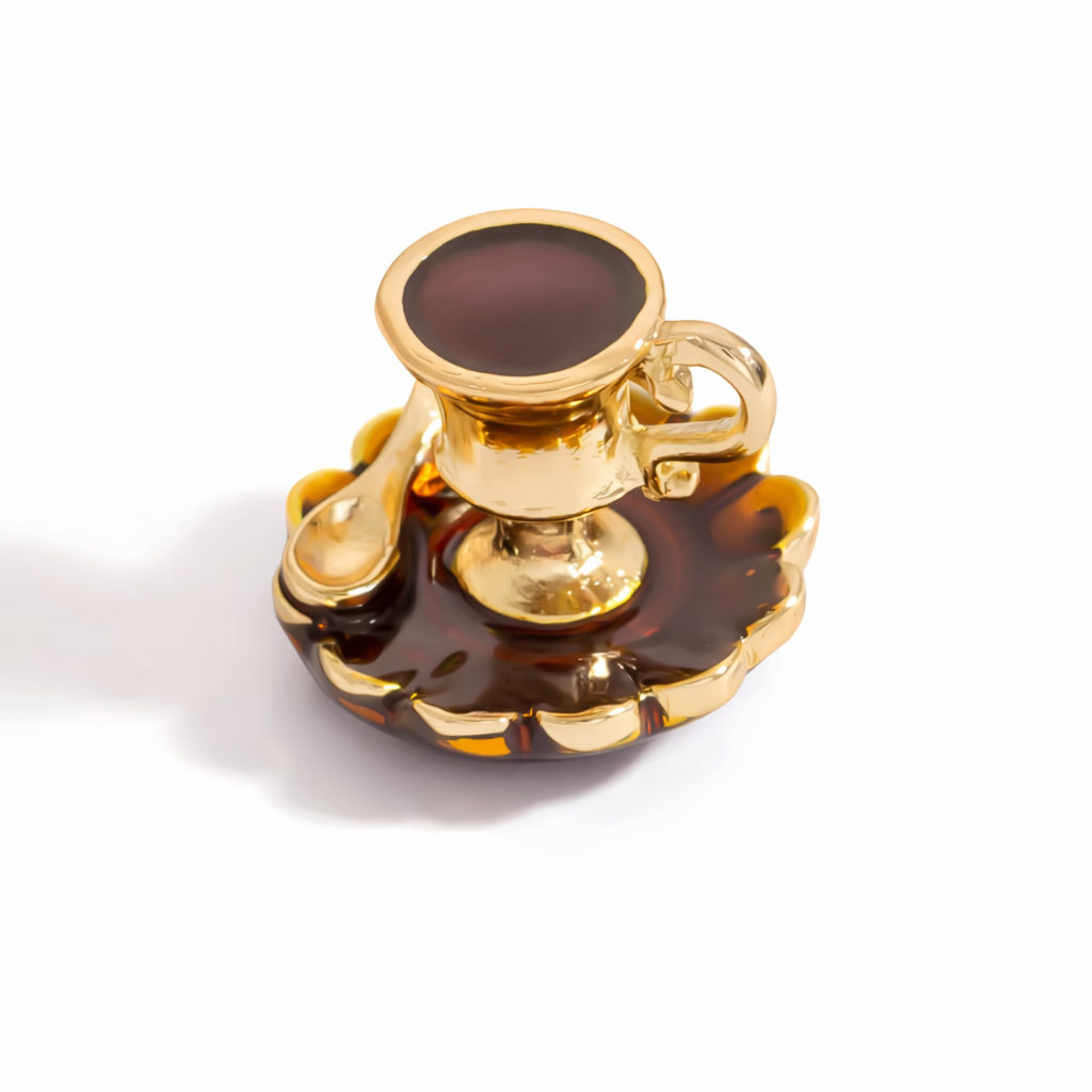 SS 3078 Filter Coffee set 3D Enamel Charm - 316 SS PVD ( 1 pc ) Premium Collectible | Anti tarnish