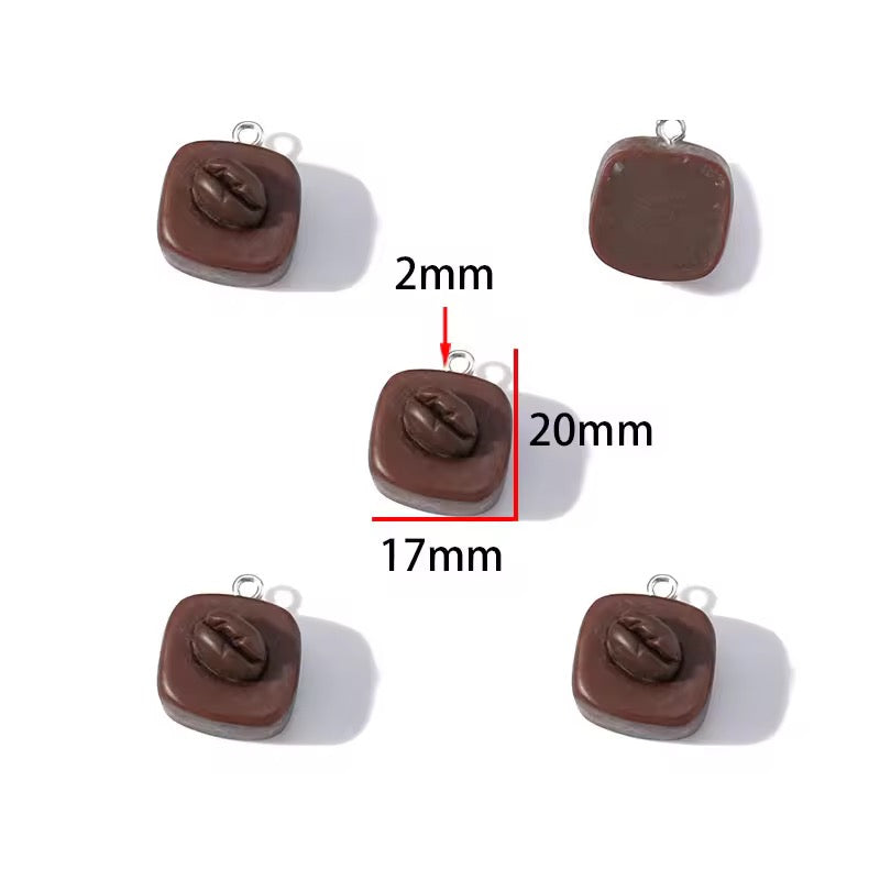 BBB 395 (f) Coffee Candy Resin charm ( 1 pc )