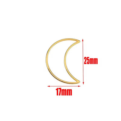 SC03N Moon Hollow bezel 18k gold plated 316 Stainless steel ( 1 pc ) Anti tarnish
