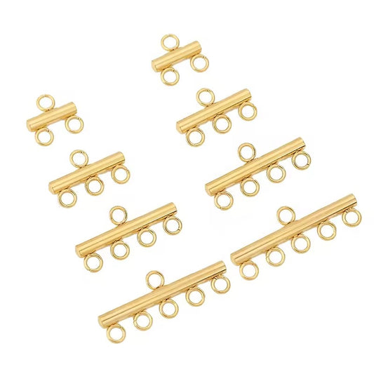 SS 1267 Multi Layer loops charm 18k gold PVD plated 316 stainless steel ( 1 pc ) anti tarnish