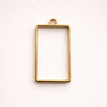 BBB 347 (i) Rectangle Bezel Alloy Premium ( 1 pc ) Anti Tarnish ( 20*35 mm )