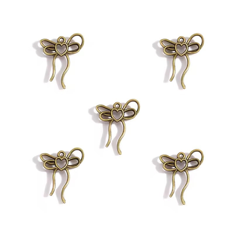 BBB 424 Bow metal Charm ( 1 pc ) High Quality Shine