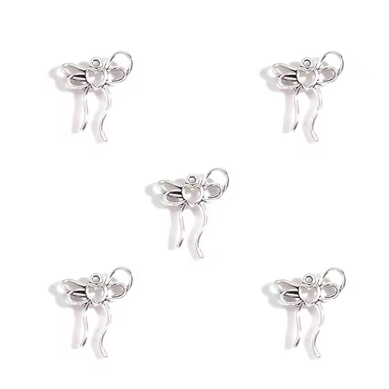 BBB 424 Bow metal Charm ( 1 pc ) High Quality Shine