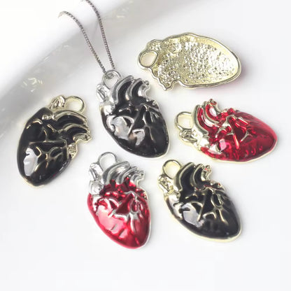 SS 2275 Red heart gold plated Alloy charm ( 1 pc ) - tarnish resistant- premium quality