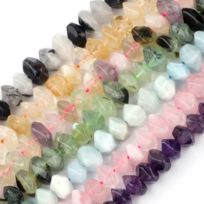 GB03 Natural Faceted Irregular stone bead - Natural Gemstone Bead ( 1 pc ) AAA Quality