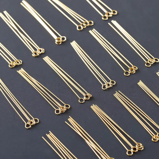 Eye pin 18k gold plated ( 1 pc ) Anti tarnish