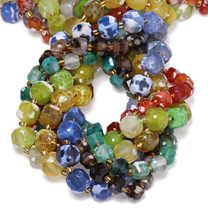 GB06 Cubic Agate stone bead - Natural Gemstone Bead ( 1 pc ) AAA Quality