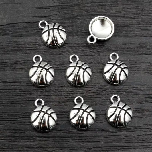 MC01A Basket Ball Metal Charm ( 1 pc ) High Quality Shine