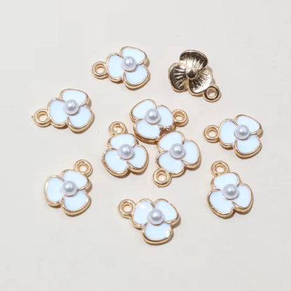 EC01A Flower 3 Petal Enamel Charm ( 1 pc ) High Quality Shine