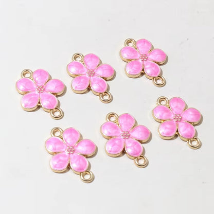 EC01B Flower Connector Enamel Charm ( 1 pc ) High Quality Shine