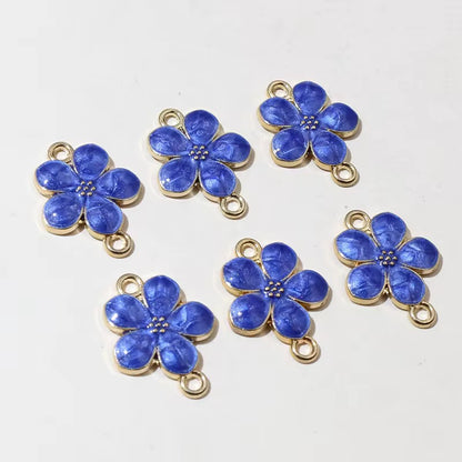 EC01B Flower Connector Enamel Charm ( 1 pc ) High Quality Shine
