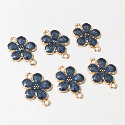 EC01B Flower Connector Enamel Charm ( 1 pc ) High Quality Shine
